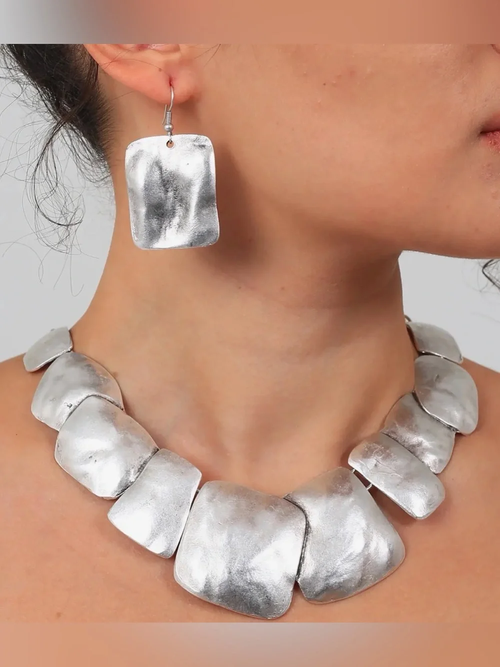 Silver Statement Fine Silver Plated Jewelry Set